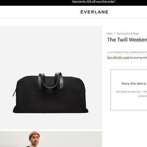 Everlane "The Twill weekender"